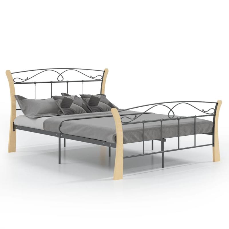 Bettgestell aus schwarzem Metall 120X200 cm