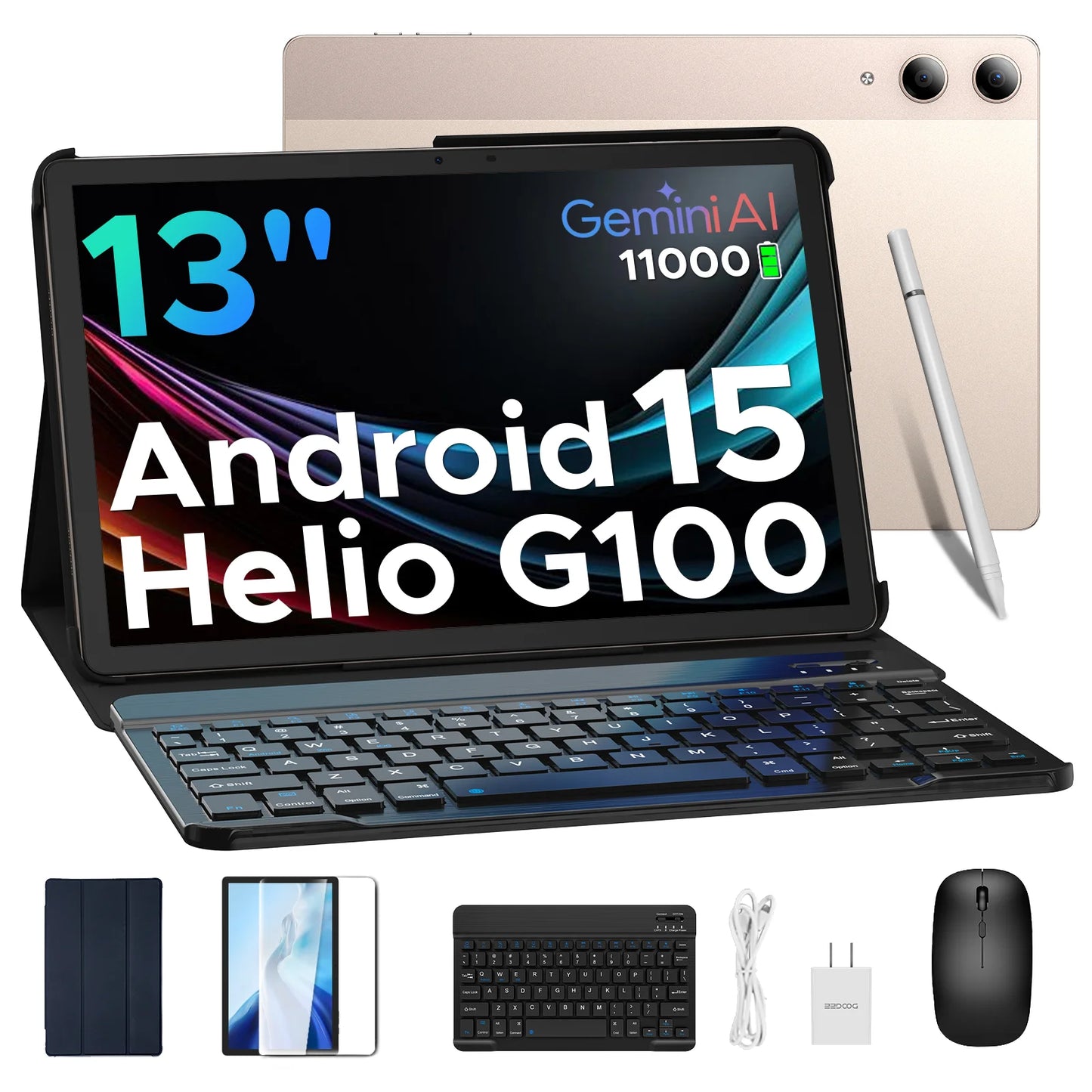 Doogee Tab E3 Pro 2-in-1 Tablet-PC: Android 15 mit Gemini AI, 32 GB RAM & 11000 mAh Akku
