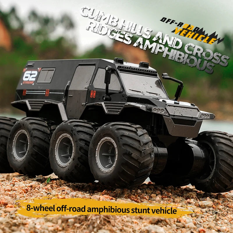 8x8 RC Auto 8WD Offroad Amphibious Stunt Fahrzeug 8-Rad Speed Racing Truck Wasserdichter Crawler 2.4G Fernbedienung Autos Spielzeug