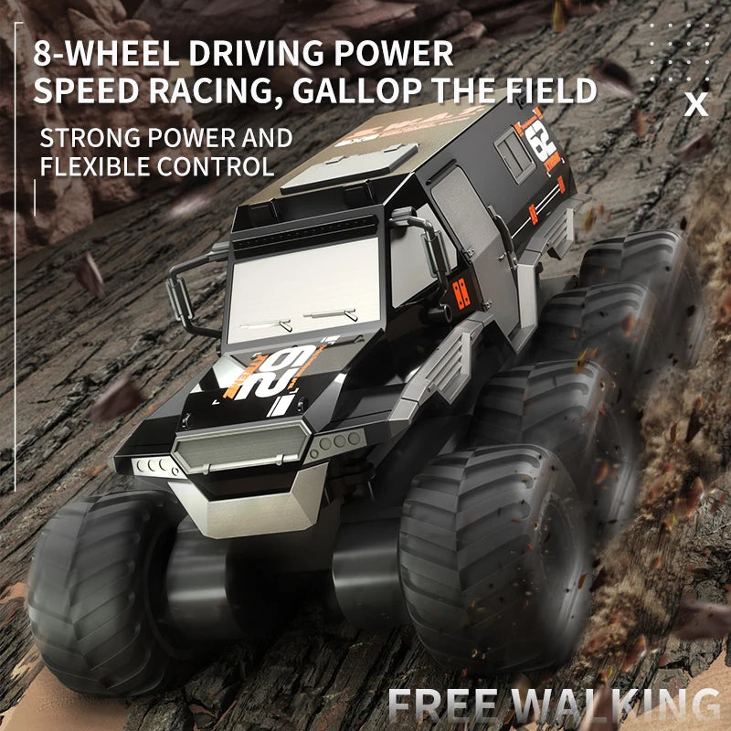 8x8 RC Auto 8WD Offroad Amphibious Stunt Fahrzeug 8-Rad Speed Racing Truck Wasserdichter Crawler 2.4G Fernbedienung Autos Spielzeug