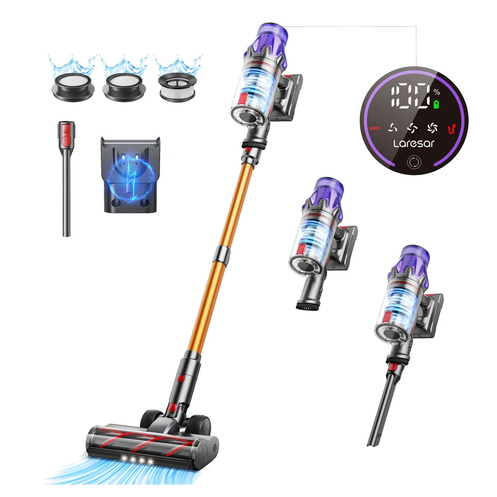 Laresar V7 500W 50000PA Akku-Staubsauger - Trasti