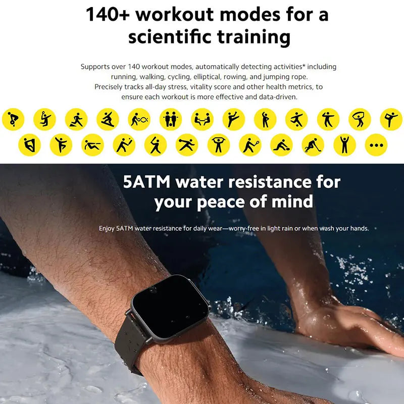Xiaomi Redmi Watch 5 Active: Smartwatch mit Bluetooth 5.3, Blutsauerstoff & 2 Zoll LCD