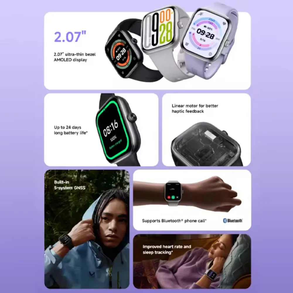 Xiaomi Redmi Watch 5: 2.07" AMOLED-Display, 5-System-GNSS & Bluetooth-Anrufe