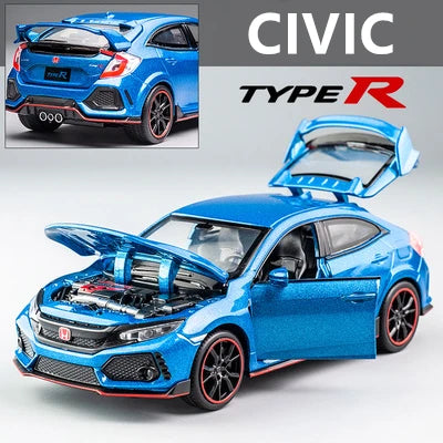 1:32 Honda Civic Type-R Modellauto – Diecast Sportwagen mit Sound & Licht