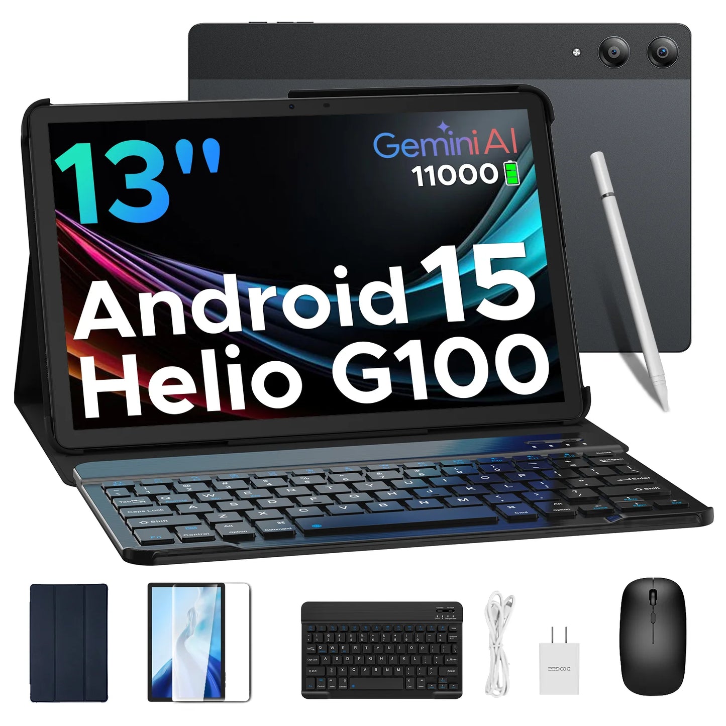 Doogee Tab E3 Pro 2-in-1 Tablet-PC: Android 15 mit Gemini AI, 32 GB RAM & 11000 mAh Akku