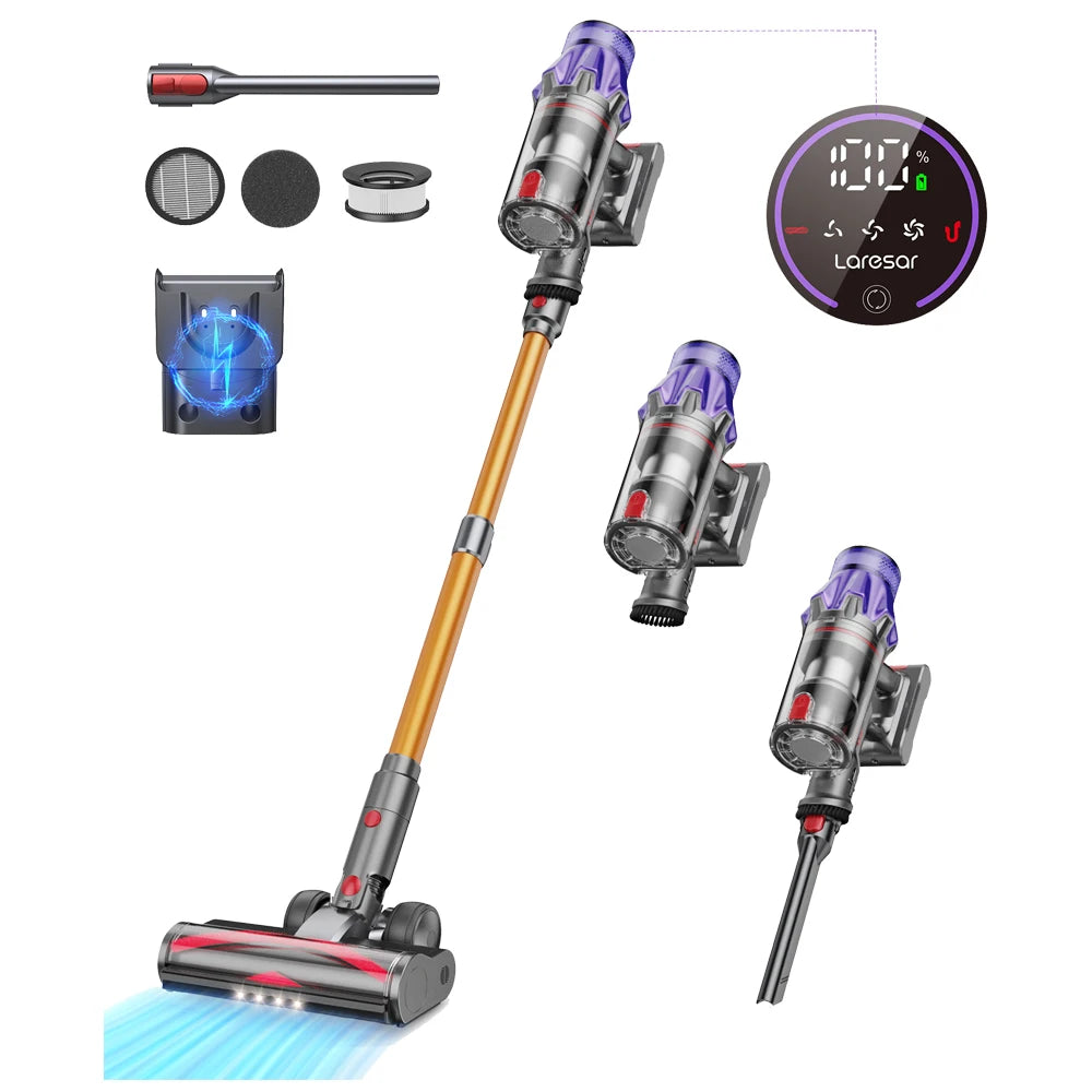 Laresar V7 500W 50000PA Akku-Staubsauger - Trasti