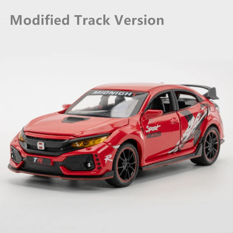 1:32 Honda Civic Type-R Modellauto – Diecast Sportwagen mit Sound & Licht