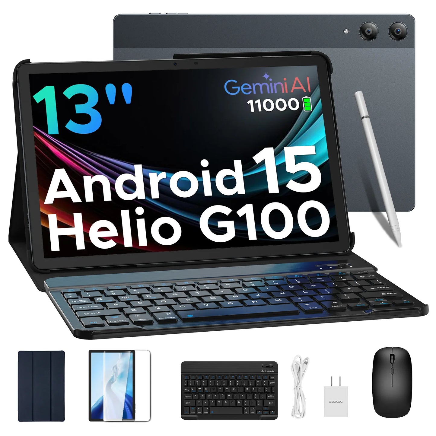 Doogee Tab E3 Pro 2-in-1 Tablet-PC: Android 15 mit Gemini AI, 32 GB RAM & 11000 mAh Akku