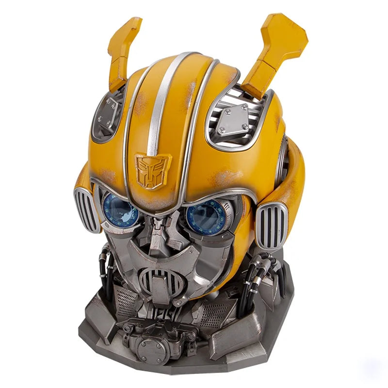 Transformers Bumblebee Helm 1:1 – Tragbares Sammlerstück mit Lautsprecher, Veränderbarem Gesicht & Modellfunktion