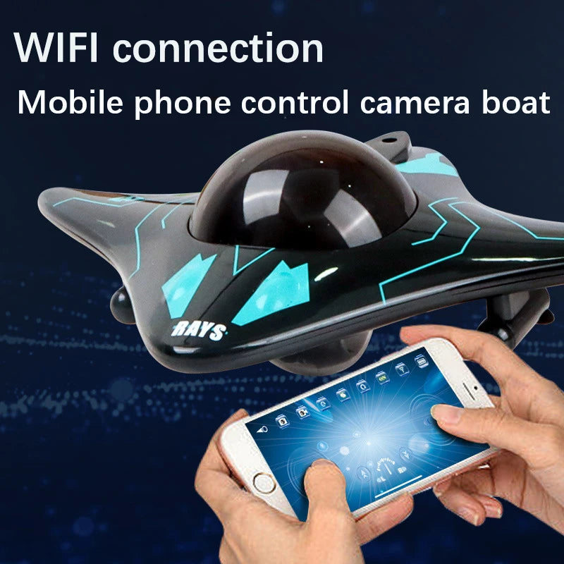 RC Boot U-Boot mit Kamera Unterwasser 6CH Fernbedienung Wifi FPV Fernbedienung Boote Radio Control - Trasti