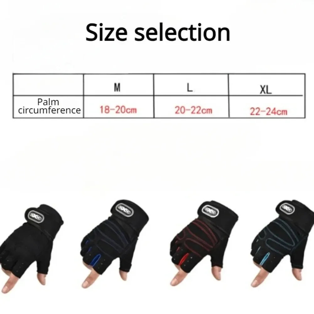 Outdoor Sporthandschuhe – Fingerlos mit Handgelenkschutz für Männer & Frauen (Fitness, Radfahren, Boxen)