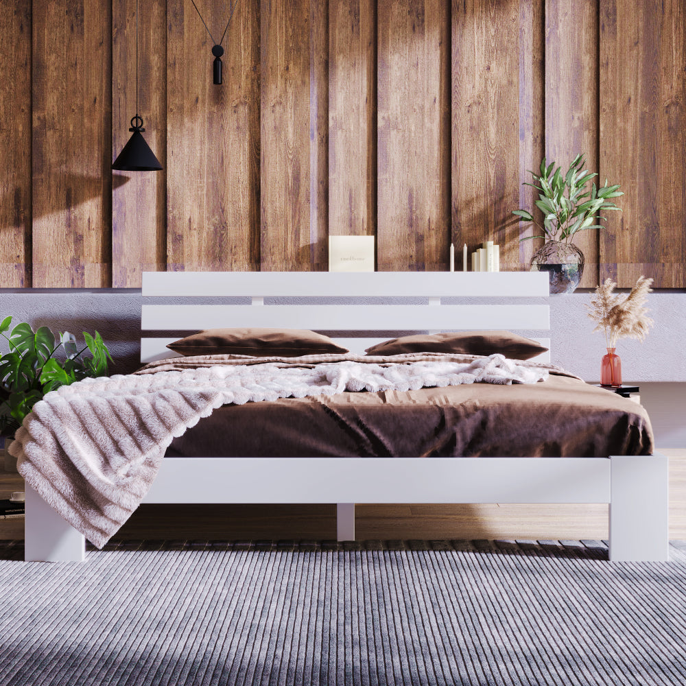 Gepolstertes Doppelbett (140/90x200 cm) mit verstellbarem Kopfteil – Modern & Stilvoll