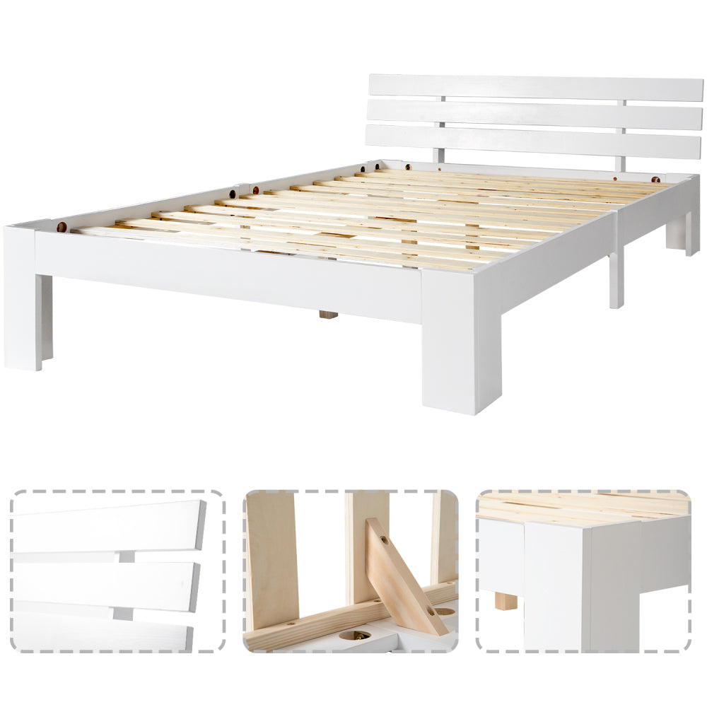 Gepolstertes Doppelbett (140/90x200 cm) mit verstellbarem Kopfteil – Modern & Stilvoll