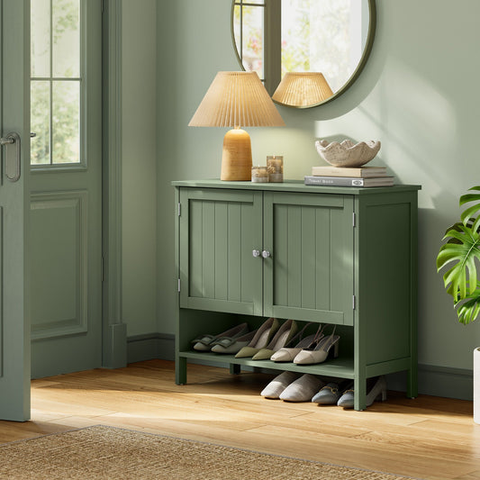Schuhschrank im modernen Landhausstil, mit höhenverstellbaren Einlegeböden, 35 x 80 x 70 cm