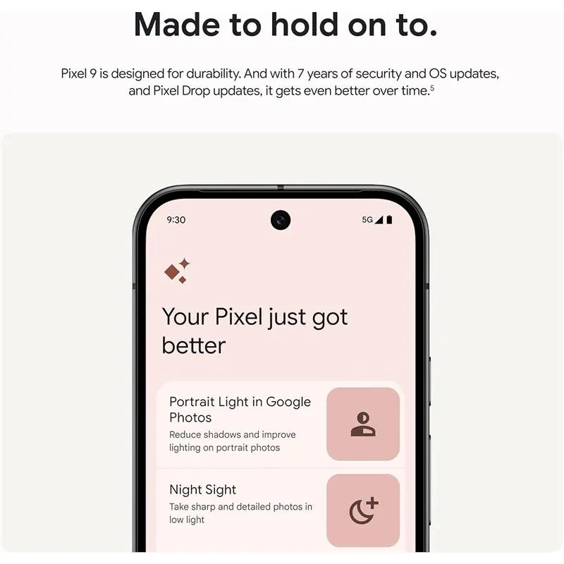 Google Pixel 9 5G AI Smartphone: Tensor G4, 120Hz OLED Display & 50MP Kamera