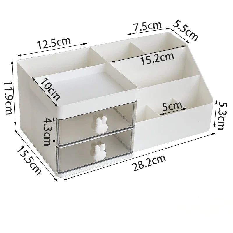 Desktop-Organizer mit Schubladen Stifthalter Stationäres Aufbewahrungsregal für Bürotische