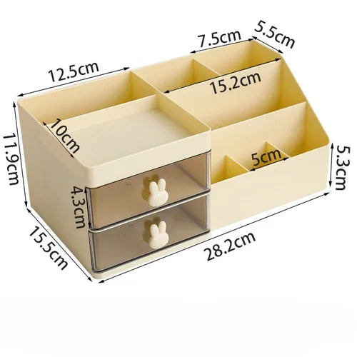 Desktop-Organizer mit Schubladen Stifthalter Stationäres Aufbewahrungsregal für Bürotische