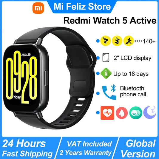 Xiaomi Redmi Watch 5 Active: Smartwatch mit Bluetooth 5.3, Blutsauerstoff & 2 Zoll LCD