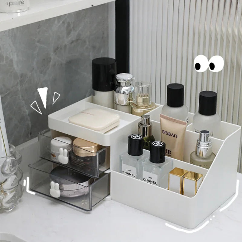 Desktop-Organizer mit Schubladen Stifthalter Stationäres Aufbewahrungsregal für Bürotische