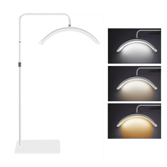 Andoer HD-M6X 36W Boden LED Videoleuchte Halbmondförmiges Fülllicht 3200K-5600K Dimmbar mit 180cm / 70,9Zoll Metall Lichtstativ