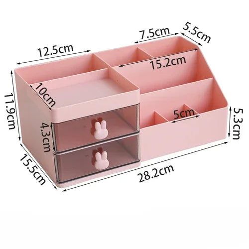 Desktop-Organizer mit Schubladen Stifthalter Stationäres Aufbewahrungsregal für Bürotische