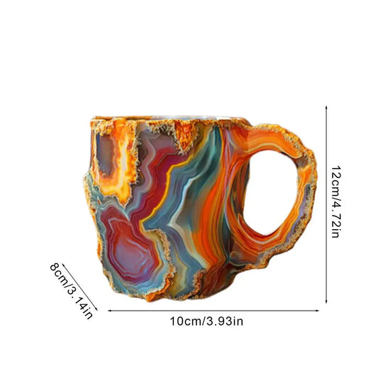 Kreative Achat-Kristall-Kaffeetasse – Elegante Harz-Imitation Mineral-Teetasse & Einweihungsgeschenk