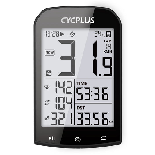 CYCPLUS M1 GPS Fahrradcomputer – Bluetooth 5.0 & ANT+ Geschwindigkeitsmesser für Garmin & Zwift