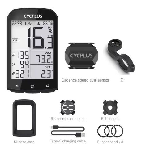 CYCPLUS M1 GPS Fahrradcomputer – Bluetooth 5.0 & ANT+ Geschwindigkeitsmesser für Garmin & Zwift